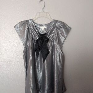 Flashy Silver Banana Republic Top